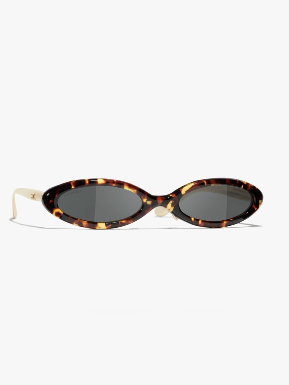 BRAND NEW Chanel Oval Sunglasses Tortoise & Gold Brown & Gold.